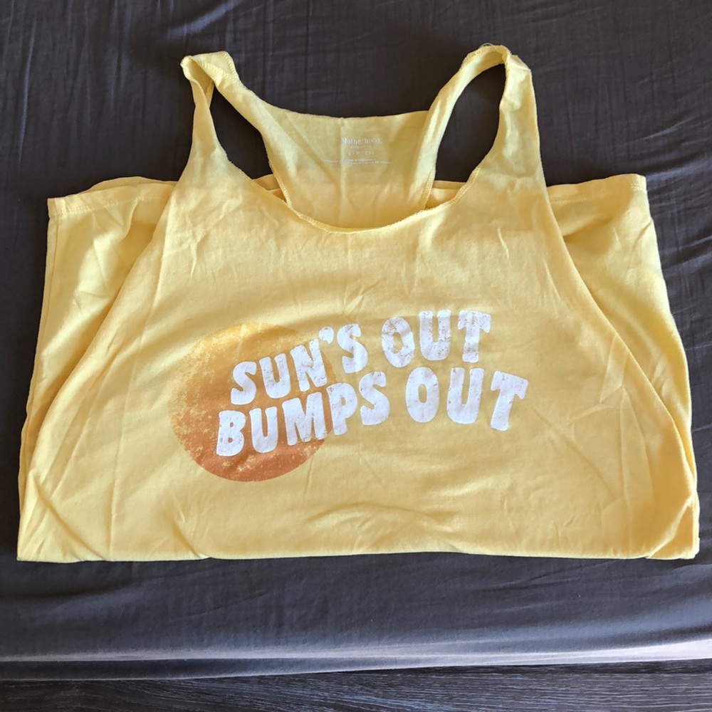 Suns Out Bumps Out Racerback Maternity Tank